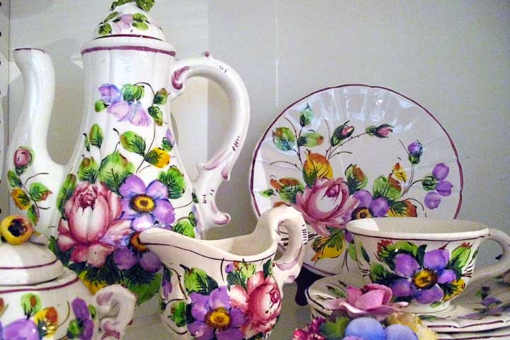 Italienisches Majolika-Service, ca. 40er Jahre